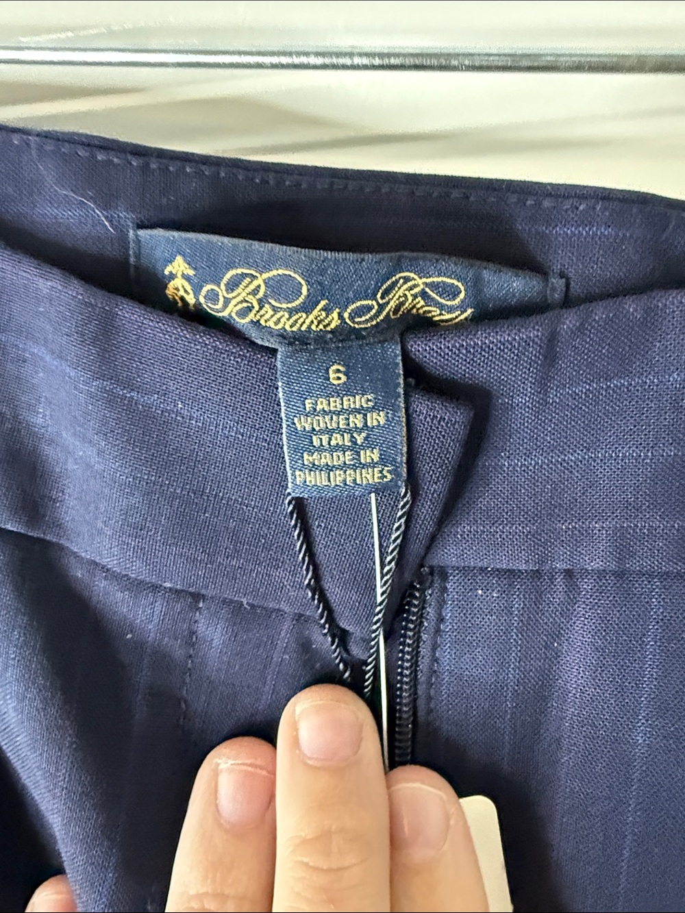 Brooks Brothers Navy Pinstripe Dress Pants - Picture 3 of 4